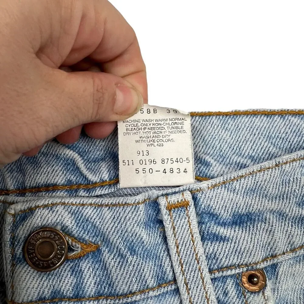 Levi’s VTG 90s 550 Distressed Relaxed Fit Tapered Leg Jeans USA Mens 33x34